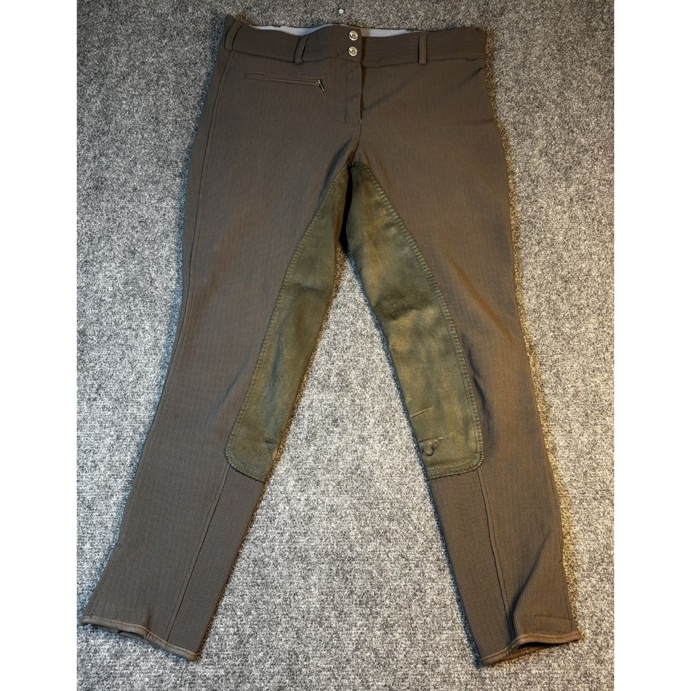 Gutos TuffRider Full Seat Breeches Women‎ 30 Grey Rib Lowrise Equestrian Pants